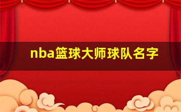 nba篮球大师球队名字,nba篮球大师球队名字叫什么