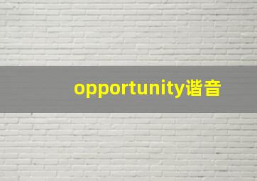 opportunity谐音,opportunity中文谐音怎么读