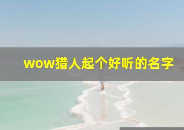 wow猎人起个好听的名字,wow猎人起个好听的名字大全